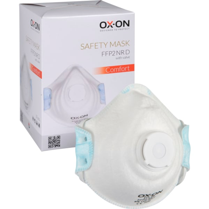 Maske FFP2NR D med ventil 10 stk/pk OX-ON