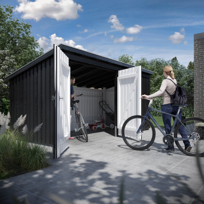 Havehus Nordic Multi 9,5 m2 2 Moduler Dobbeltdør og Lukket Forside PLUS