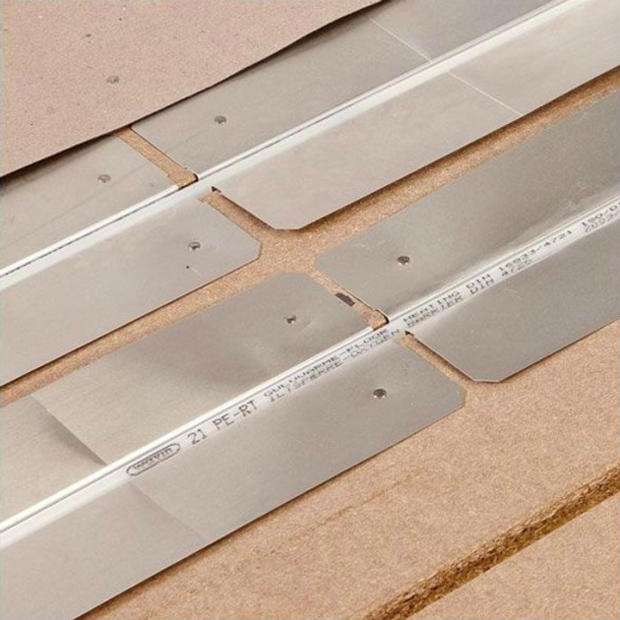 Varmefordelingsplade alu t/20 mm pexrør, 1150x220 mm, 48 stk/pk Novopan