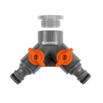 2-vejshane, adapter 1/2 3/4 Gardena