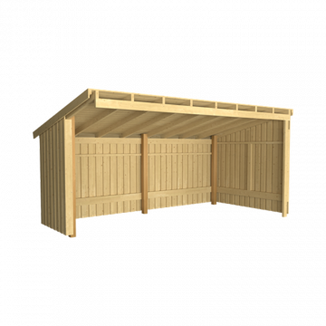 HAGEHUS NORDIC 9,5M2 HALVLUKKET VÆGMODEL PLUS