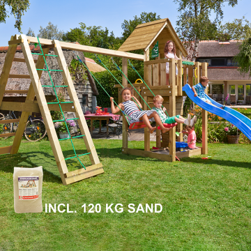 Legetårn Cubby Med Klatremodul Sand Jungle Gym