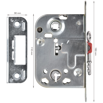 Låsning Af Hus ASSA til indvendige døre med 1 nøgle og skruer, elektroforzinket Home>it