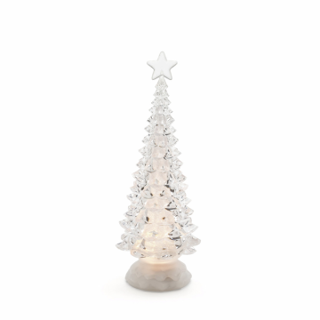 Grantræ med belysning Akryl varm hvid LED roterende 33 cm Gnosjö Konstsmide