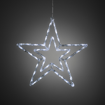 Julestjerne udendørs Stjerne akryl 58 cm hvid LED Gnosjö Konstsmide