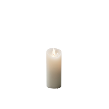 Dekorative stearinlys Elektrisk Vokslys cremehvid, varmhvid LED Timer 4/8h 2xAA Gnosjö Konstsmide