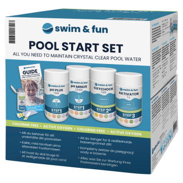 Hurtigt opløseligt klor Pool Start Set Klorfri Swim & Fun