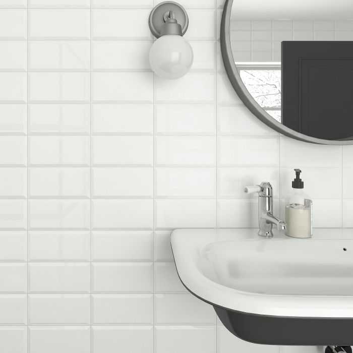 Vægflise Hvid Metro 10x20 cm