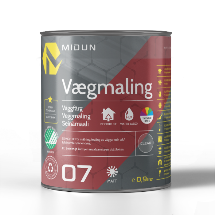 Vægmaling basemaling mat