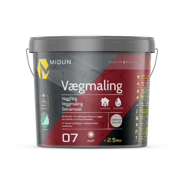 Vægmaling varmt lysegrå