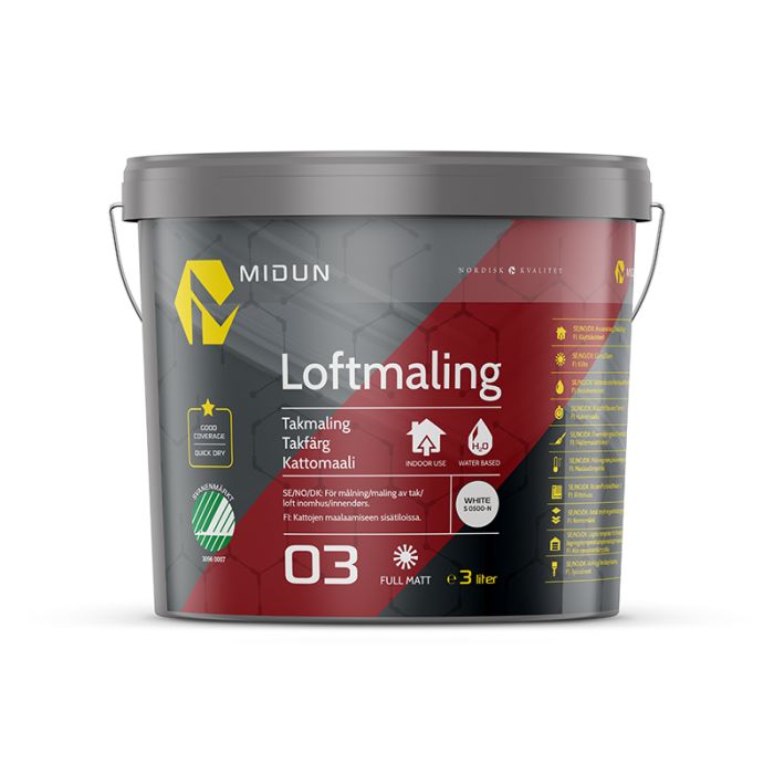 Loftsmaling Helmat Hvid