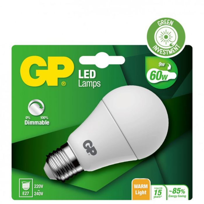 GP LED CLASSIC DIM E27 9-60 W