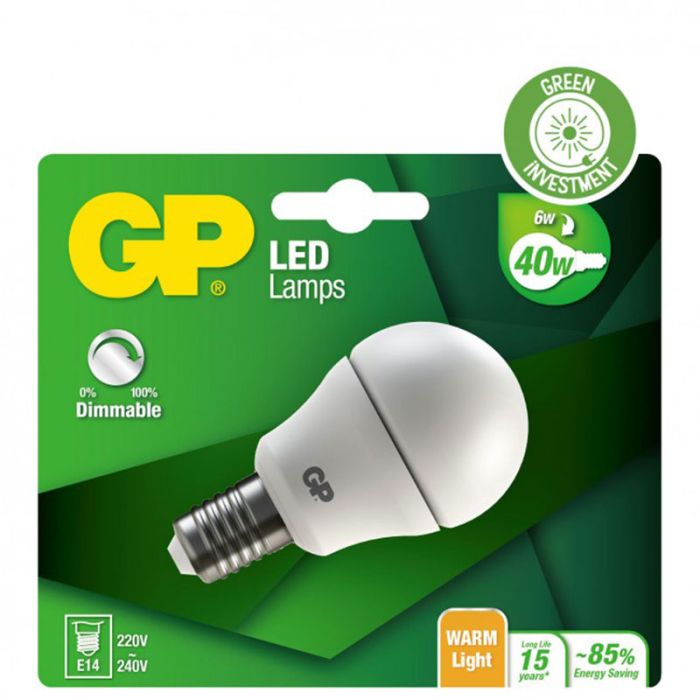 GP LED MGLOBE DIM E14 6-40 W