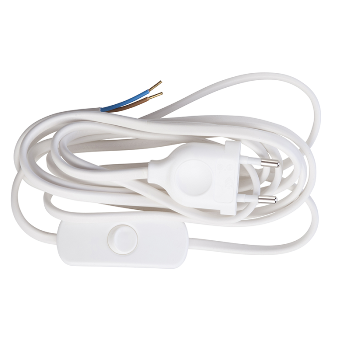 LEDN.FL. M STIKP+AFB 2,5M HVID