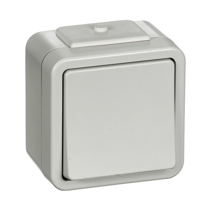 OPUS73 AFBRYDER M/KORR. 2P IP44 GRÅ