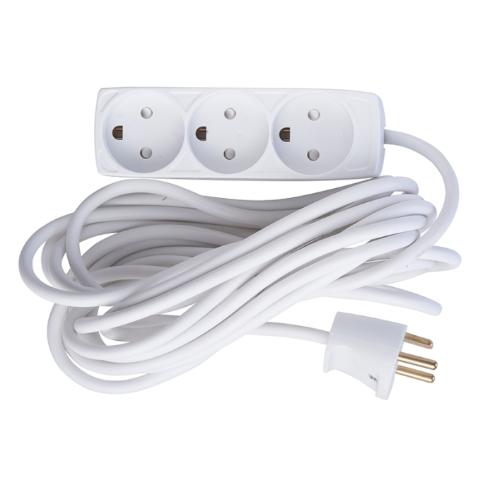 3-STIKDÅSE M/J 5M HVID