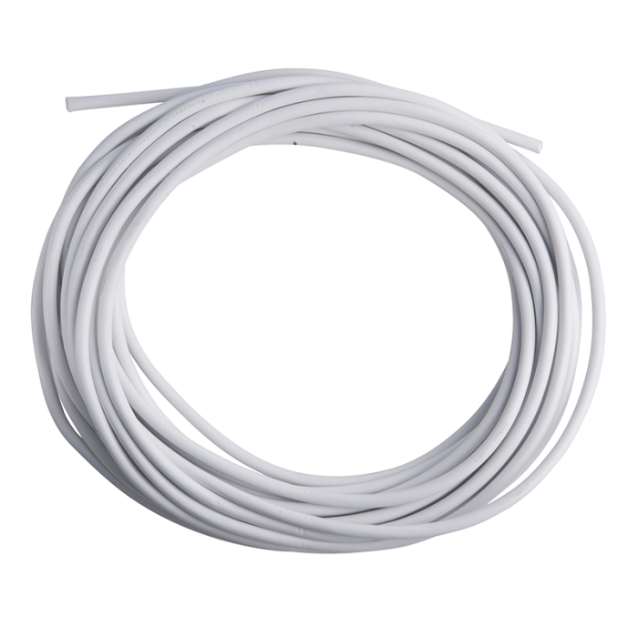 PLASTKAPPELED RUND 2X0,75 25M HVID