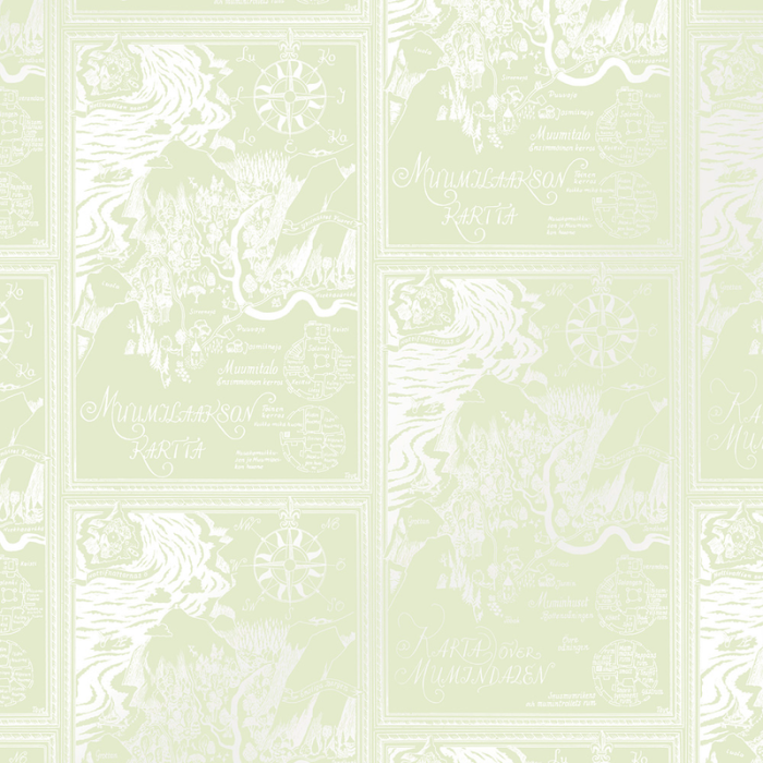 Tapet Non Woven Børn Stort Mønster Mumin 3 031 Paintpart