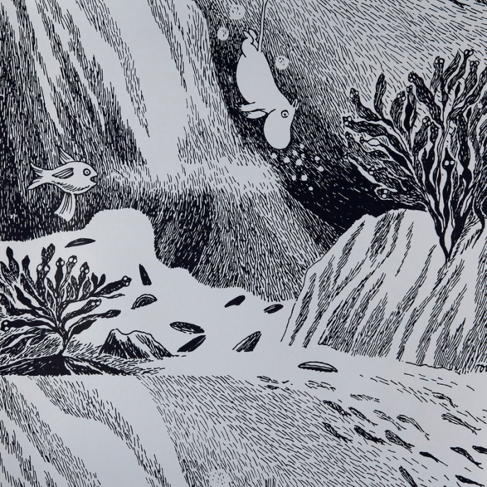 Tapet Ikke-vævet barn stort mønster Muumi 044 Paintpart