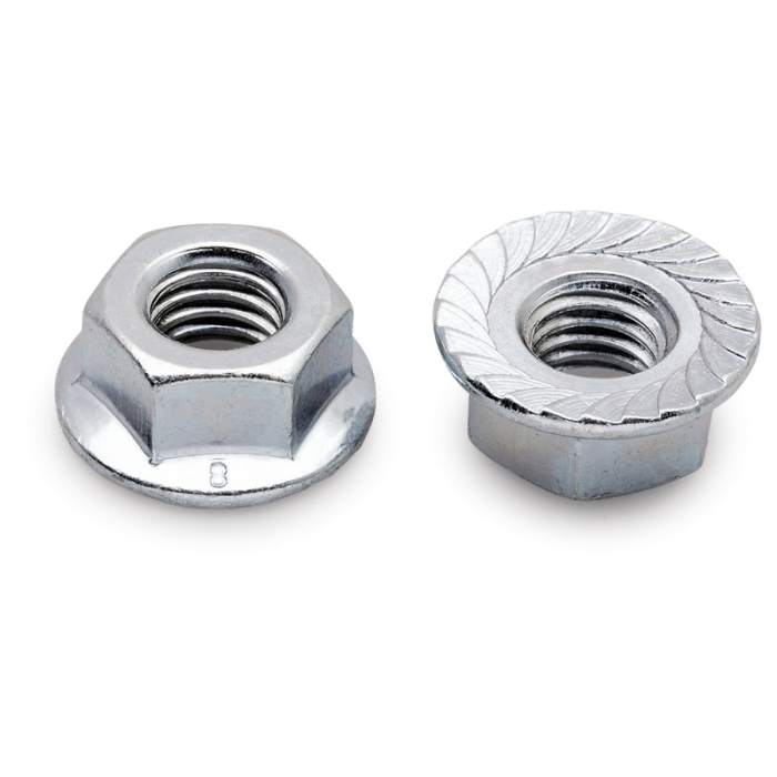 Flangemøtrik M6MF Elforzinket FAST