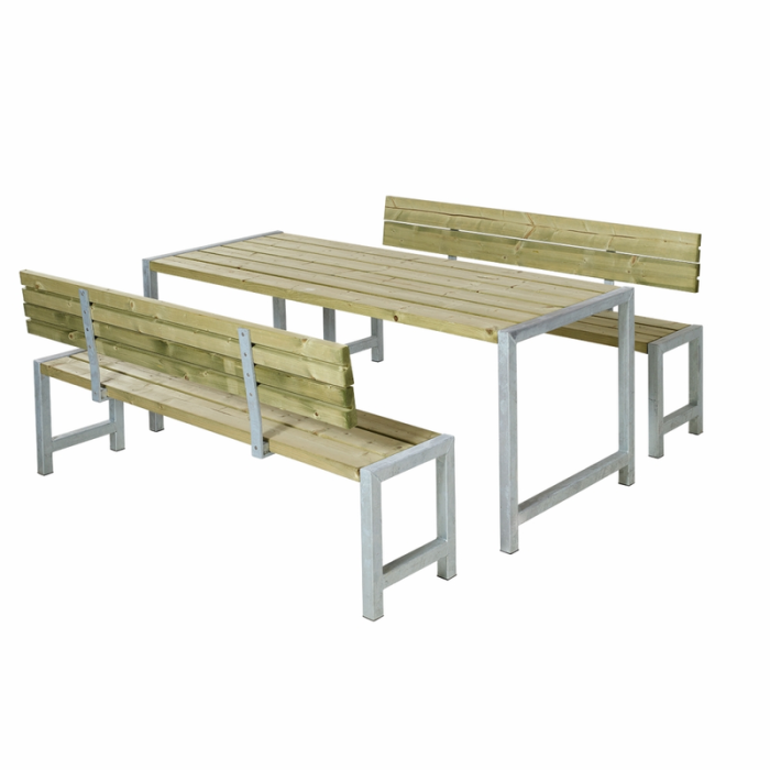 Plankeset med 2 Rygstøtter 186 cm PLUS