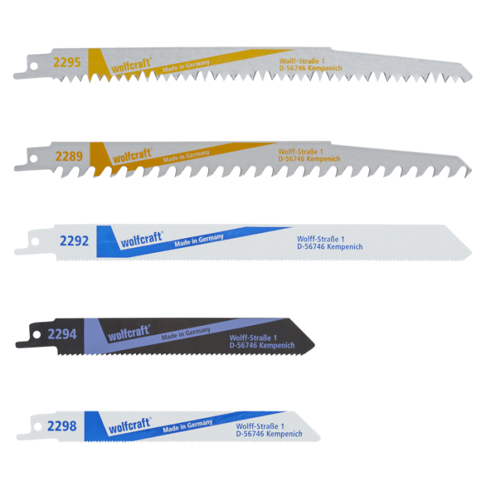 Tigersavbladssæt 5 dele Wolfcraft