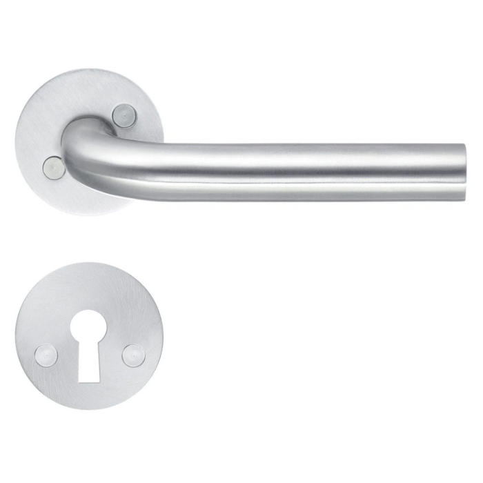 Inderdørshåndtag B235 Lige Rund Børstet Rustfrit Stål Beslagsboden