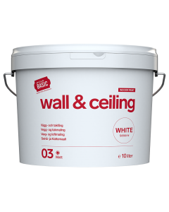Væg- og loftmaling HVID 10l Basic